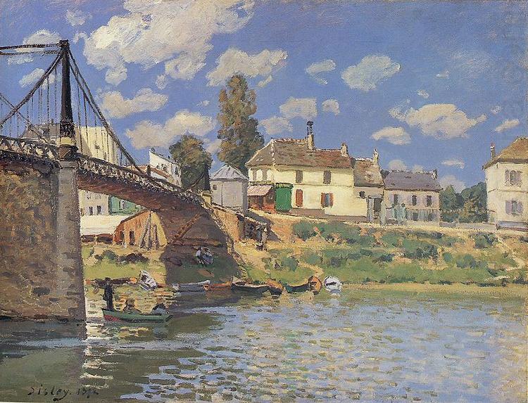 Bridge at Villeneuve la Garenne., Alfred Sisley